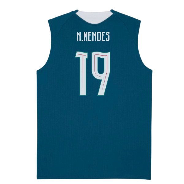 2026-2027 Portugal Sleeveless Training Jersey (Ocean Tropic) (N.Mendes 19)-SoccerKits Hub | Buy Soccer Jerseys Online